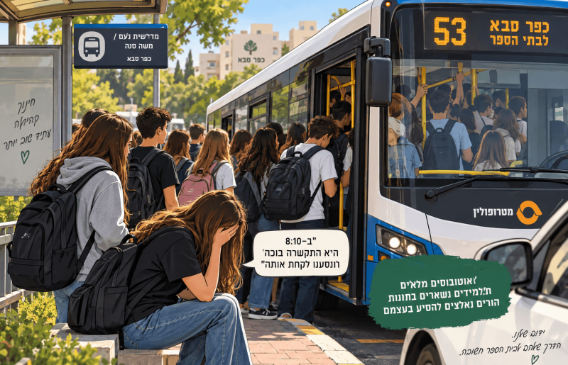 "במבחן התוצאה זה לא מספיק": ההורים דורשים תגבור מיידי להסעות התלמידים בכפר סבא